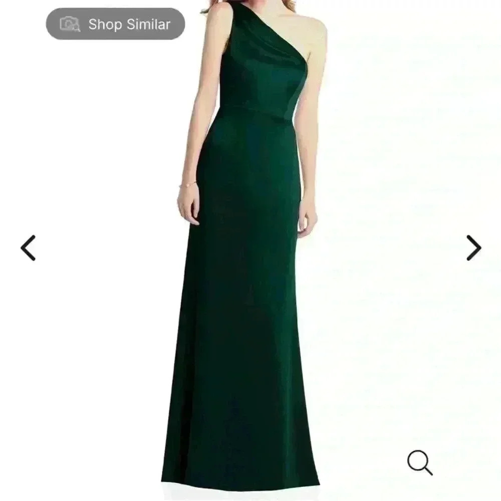 New Lovely One Shoulder Satin Trumpet Dress Size 22W